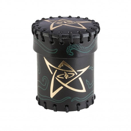 Call of Cthulhu Black & green-golden Leather Dice Cup - Leisure Games