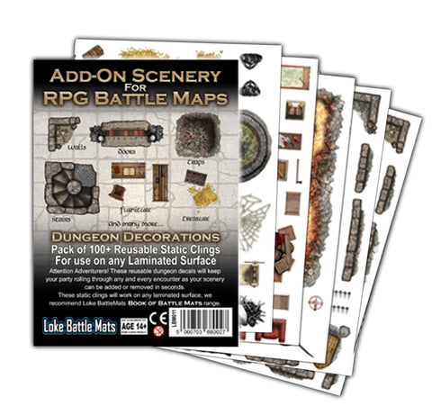 Scenery Add-Ons for RPG Battle Mats (Pack of 5 A4 sheets)
