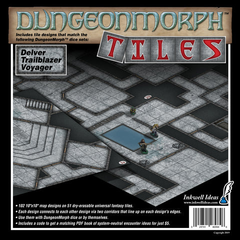 DungeonMorph Tiles: Delver, Trailblazer, & Voyager 10" Battlemats
